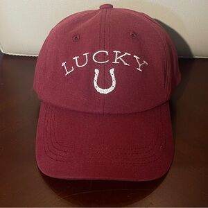 NEW 🌺 Marcus Adler "LUCKY" Gold Horseshoe Embroidered Baseball Cap ONE SIZE